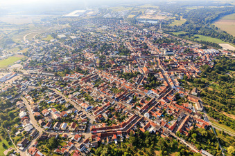 Vue aérienne de Du nord à Philippsburg dans le département Bade-Wurtemberg, Allemagne