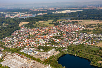 Photographie aérienne de Quartier Rheinsheim in Philippsburg dans le département Bade-Wurtemberg, Allemagne