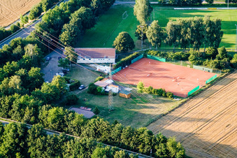 Vue aérienne de Tennis Club SV 1965 à Erlenbach bei Kandel dans le département Rhénanie-Palatinat, Allemagne