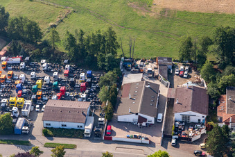 Photographie aérienne de SIVA GmbH dans le parc industriel de Horst à le quartier Minderslachen in Kandel dans le département Rhénanie-Palatinat, Allemagne
