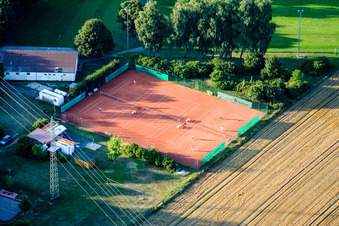 Vue aérienne de Tennis Club SV 1965 à Erlenbach bei Kandel dans le département Rhénanie-Palatinat, Allemagne