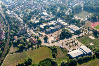Vue aérienne de Chantier de construction IGS à Kandel dans le département Rhénanie-Palatinat, Allemagne