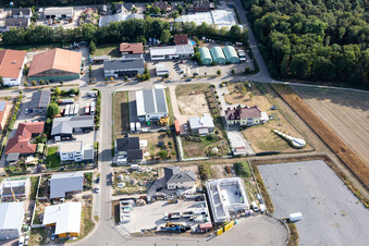 Vue aérienne de Zone industrielle d'Im Gereut vue du nord à Hatzenbühl dans le département Rhénanie-Palatinat, Allemagne