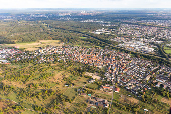 Vue aérienne de Quartier Hochstadt in Maintal dans le département Hesse, Allemagne