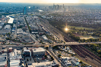 Vue aérienne de Quartier Ostend in Frankfurt am Main dans le département Hesse, Allemagne