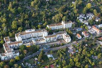 Vue aérienne de Fondation Budge à le quartier Seckbach in Frankfurt am Main dans le département Hesse, Allemagne