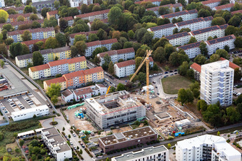 Vue aérienne de Quartier Preungesheim in Frankfurt am Main dans le département Hesse, Allemagne