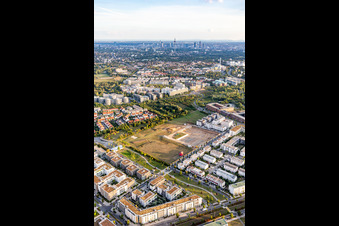 Vue oblique de Quartier Kalbach-Riedberg in Frankfurt am Main dans le département Hesse, Allemagne