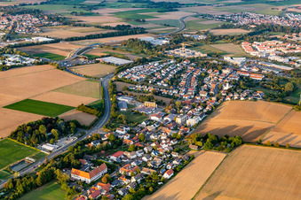 Vue aérienne de Quartier Kloppenheim in Karben dans le département Hesse, Allemagne