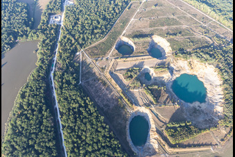 Vue aérienne de Lenoncourt dans le département Meurthe et Moselle, France