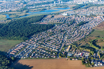 Vue aérienne de Saulxures-lès-Nancy dans le département Meurthe et Moselle, France