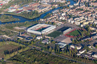 Vue aérienne de Stade Marcel Picot à Tomblaine dans le département Meurthe et Moselle, France