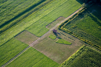 Vue aérienne de Aérodrome de Hatzenbühl à Kandel dans le département Rhénanie-Palatinat, Allemagne