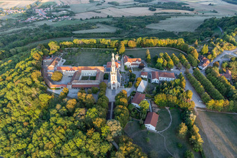 Basilique de Sion à Saxon-Sion dans le département Meurthe et Moselle, France vue du ciel