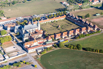 Photographie aérienne de Monastère/Abbaye de Bosserville, Lycée Professionnel Privé Saint Michel à Art-sur-Meurthe dans le département Meurthe et Moselle, France