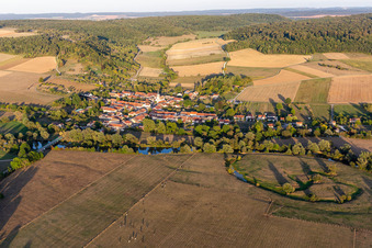Photographie aérienne de Maxey-sur-Meuse dans le département Vosges, France