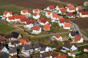 Salmbach dans le département Bas Rhin, France vue d'en haut