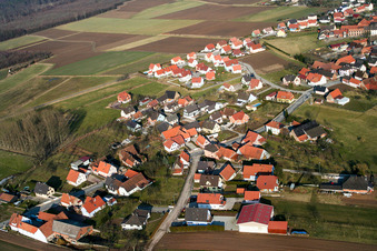 Salmbach dans le département Bas Rhin, France depuis l'avion