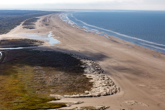 Vue aérienne de Fanø dans le département Syddanmark, Danemark