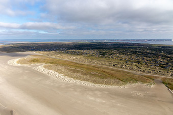 Vue oblique de Fanø dans le département Syddanmark, Danemark