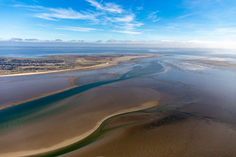 Vue d'oiseau de Fanø dans le département Syddanmark, Danemark