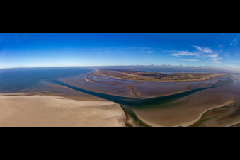 Vue aérienne de Zone côtière au sud de la mer du Nord - Île de Fanø à Fanø dans le département Syddanmark, Danemark
