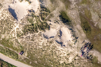 Vue aérienne de Dunes à Fanø dans le département Syddanmark, Danemark
