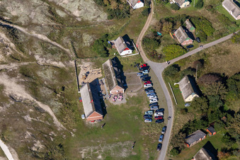 Vue aérienne de École, École Sønderho à Fanø dans le département Syddanmark, Danemark