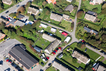 Vue aérienne de Uldsnedkeren contre Lis Brink Jensen à Fanø dans le département Syddanmark, Danemark