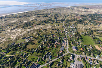 Vue aérienne de Fanø dans le département Syddanmark, Danemark