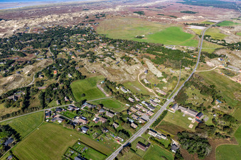 Vue aérienne de Nouveau camping de Sønderho à Fanø dans le département Syddanmark, Danemark