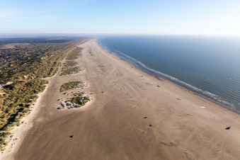 Vue aérienne de Plage de Rindby à Fanø dans le département Syddanmark, Danemark