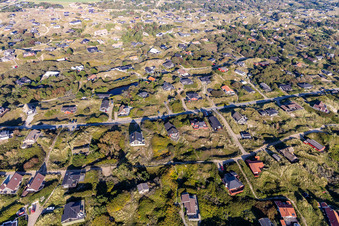 Vue aérienne de Maisons de vacances confortables à Rindby Strand à Fanø dans le département Syddanmark, Danemark