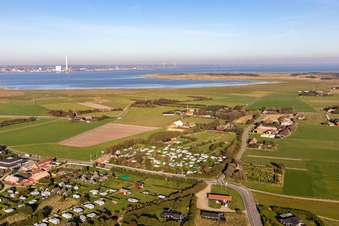 Vue aérienne de Camping Rindby à Fanø dans le département Syddanmark, Danemark