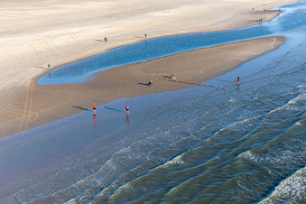 Vue oblique de Plage de Fanoe Bath à Fanø dans le département Syddanmark, Danemark