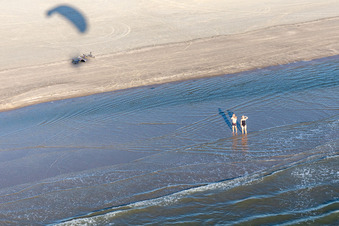 Plage de Fanoe Bath à Fanø dans le département Syddanmark, Danemark hors des airs