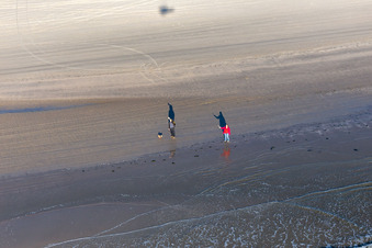 Plage de Fanoe Bath à Fanø dans le département Syddanmark, Danemark vue d'en haut