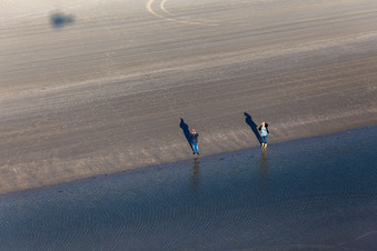 Plage de Fanoe Bath à Fanø dans le département Syddanmark, Danemark depuis l'avion