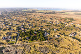 Vue aérienne de Maisons de vacances Hyggeligge dans les dunes à Fanø dans le département Syddanmark, Danemark