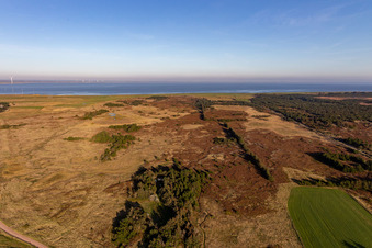 Parc national de la mer des Wadden à Fanø dans le département Syddanmark, Danemark depuis l'avion