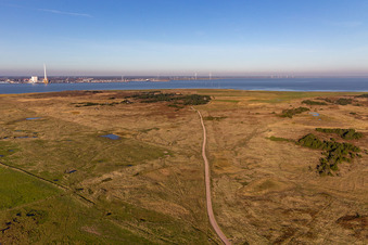 Parc national de la mer des Wadden à Fanø dans le département Syddanmark, Danemark vue du ciel