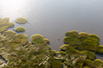 Parc national de la mer des Wadden à Fanø dans le département Syddanmark, Danemark vu d'un drone