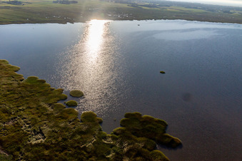 Vue aérienne de Parc national de la mer des Wadden à Fanø dans le département Syddanmark, Danemark