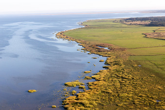 Parc national de la mer des Wadden à Fanø dans le département Syddanmark, Danemark vue d'en haut