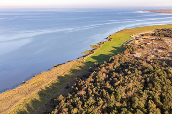 Parc national de la mer des Wadden à Fanø dans le département Syddanmark, Danemark vu d'un drone