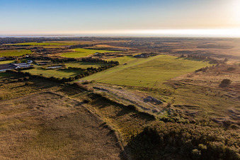 Vue aérienne de Parc national de la mer des Wadden à Fanø dans le département Syddanmark, Danemark