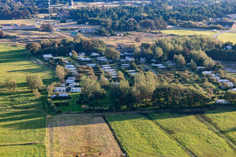 Vue aérienne de Nouveau camping, Sønderho à Fanø dans le département Syddanmark, Danemark