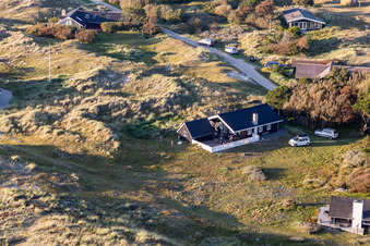 Vue oblique de Maisons de vacances Hyggeligge dans les dunes à Fanø dans le département Syddanmark, Danemark