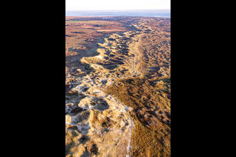 Parc national de la mer des Wadden à Fanø dans le département Syddanmark, Danemark hors des airs
