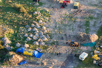 Vue aérienne de Fanø dans le département Syddanmark, Danemark